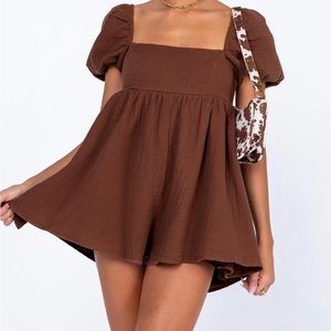 Lorena Romper Brown